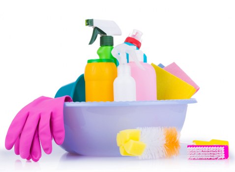 Professional home cleaners in Westminster cleaning a modern living room