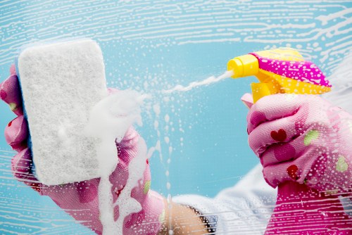 Safety-focused carpet cleaning process with protective equipment and checks