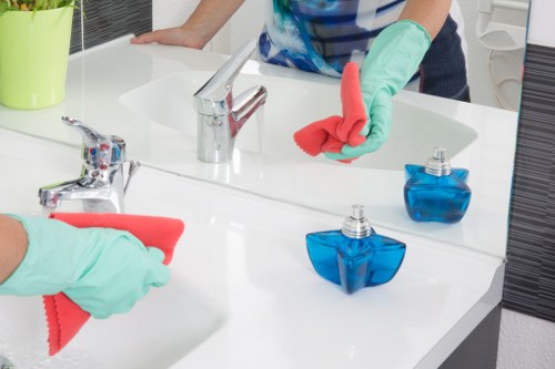 Bathroom descaling and deep cleaning for a Westminster rental property