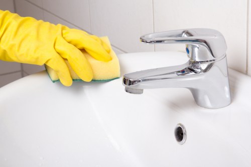 Professional carpet cleaner in Westminster using deep cleaning equipment