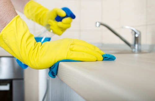 Deep cleaning of a kitchen during one off cleaning in Westminster