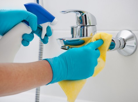 Kitchen surface cleaning as part of domestic cleaning in Westminster